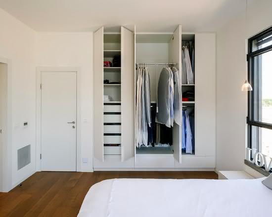 Hinged closet doors