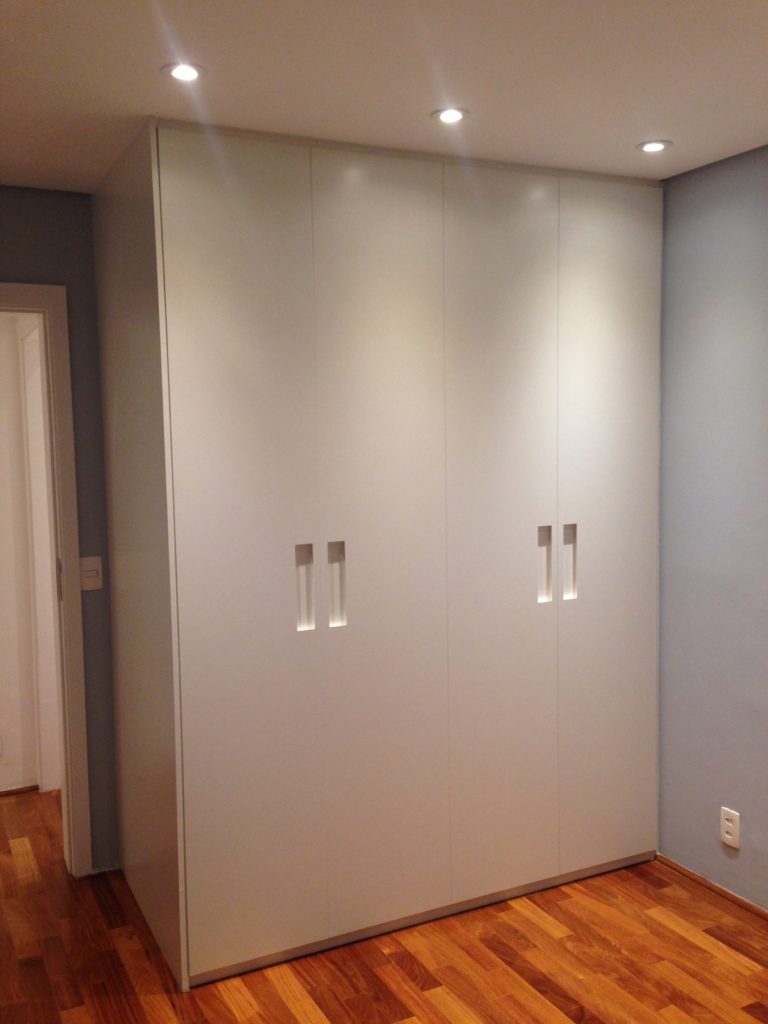 Hinged closet doors