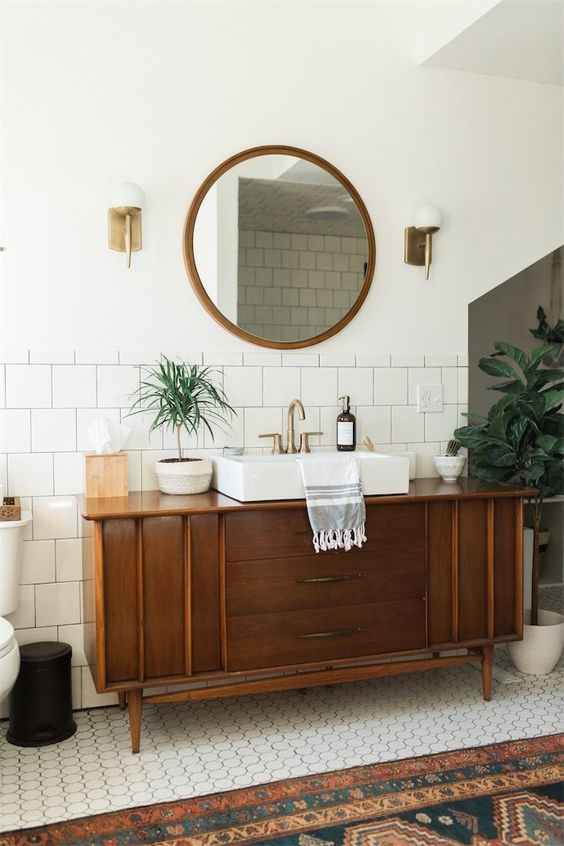 Replace your bathroom countertop with a sideboard