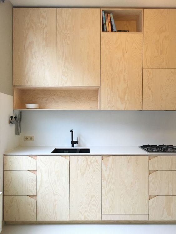 kitchen countertop with square standard thickness edge profile
