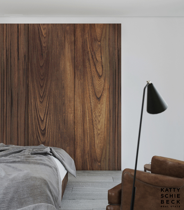 natural wood veneer wardrobe doors