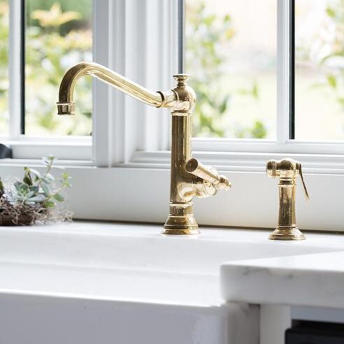 side spray and kitchen faucet